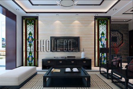 stained glass- colors vitrail lebanon-livingroom.1